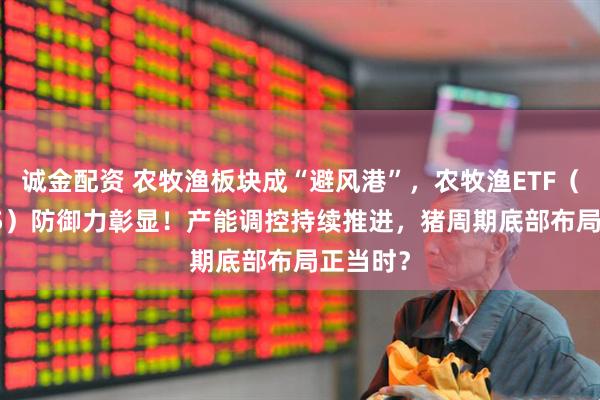 诚金配资 农牧渔板块成“避风港”，农牧渔ETF（159275）防御力彰显！产能调控持续推进，猪周期底部布局正当时？