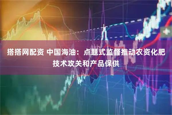 搭搭网配资 中国海油：点题式监督推动农资化肥技术攻关和产品保供